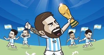 Ảnh chế: Argentina vô địch World Cup 2022, Messi bước vào ngôi đền huyền thoại