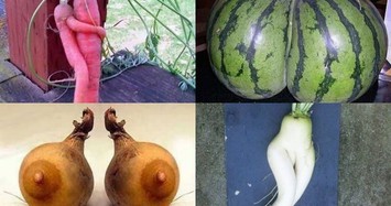 Những hình dáng 'nhạy cảm' thú vị của rau củ quả