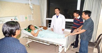 Thượng uý Linh điều trị ở bệnh viện.