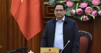 Thủ tướng Phạm Minh Chính chủ trì cuộc họp về điều hành chính sách tài khoá, tiền tệ và kinh tế vĩ mô. Ảnh: VGP