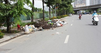 Đại lộ nghìn tỷ Chu Văn An ngập ngụa rác