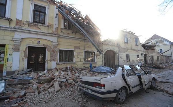 Hiện trường động đất kinh hoàng ở Croatia trước thềm năm mới