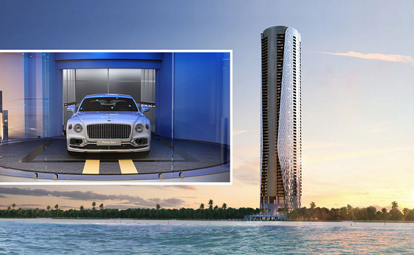 Tòa nhà Bentley có thể đưa ôtô lên tận cửa căn hộ 98 tỷ đồng
