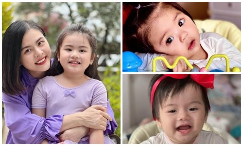 Ngắm 3 cô con gái cực dễ thương của Vân Trang và chồng Việt kiều