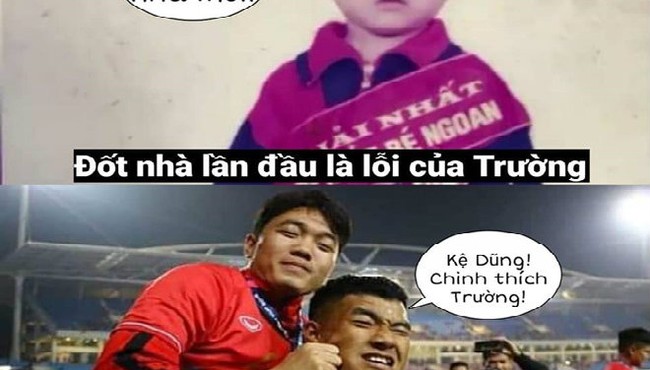 Ảnh chế “lầy lội” hội cầu thủ Việt Nam theo hot trend Hương Giang Idol