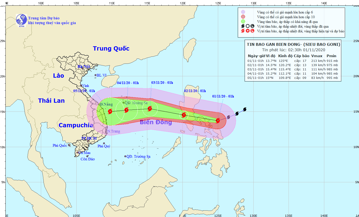 Siêu bão Goni sức gió 220km/h vào Biển Đông, dân miền Trung lại lo lắng 