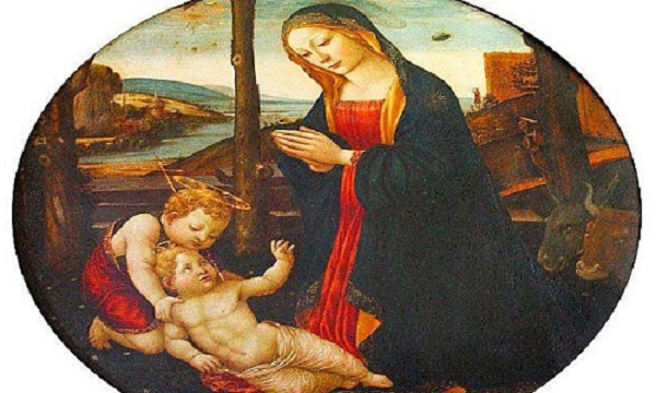 virgin mary painting ufo