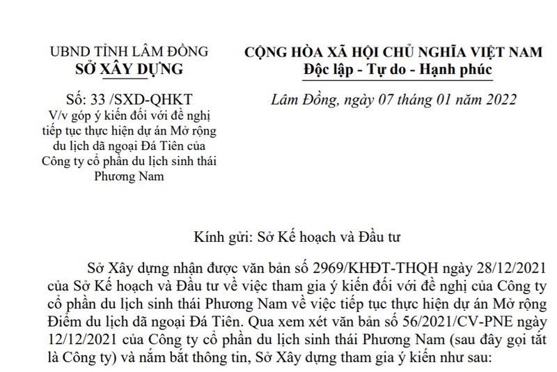 Lam Dong: Cong ty Phuong Nam xay 20 cong trinh khong phep