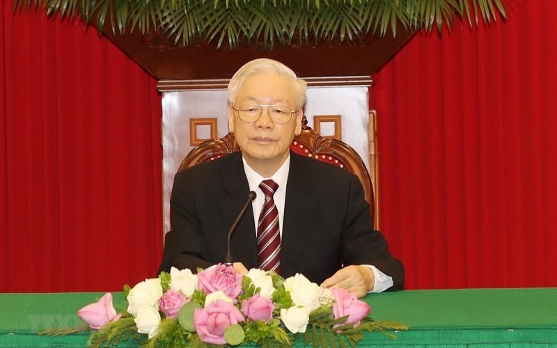 Tong Bi thu Nguyen Phu Trong tra loi phong van nhan dip nam moi 2022